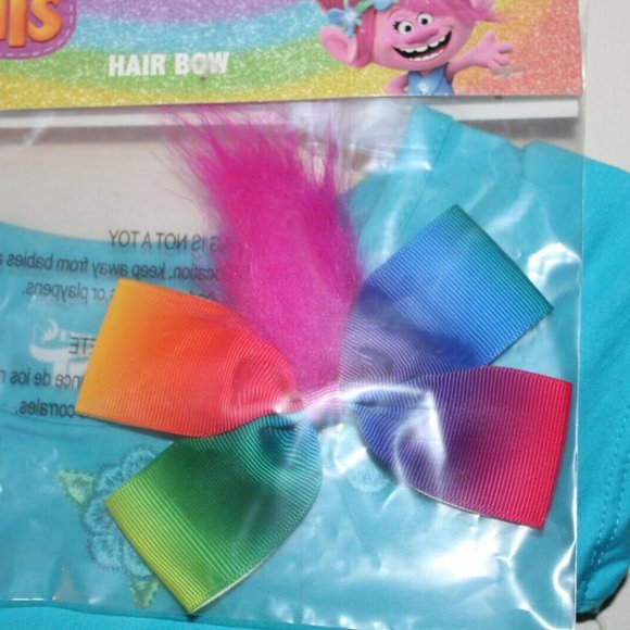 Trolls Poppy Toddler Tutu Dress in Blue + Hair Bow - Picture 6 of 8